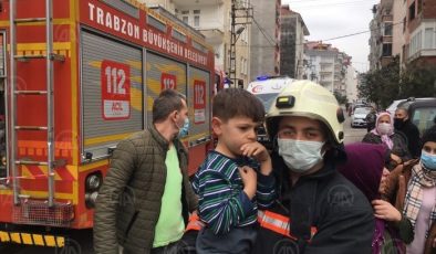 Trabzon’da bir evde yangın çıktı