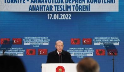 Erdoğan, Arnavutluk’da  deprem konutlarını teslim etti