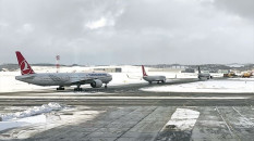 İstanbul Havalimanı’nda karla mücadele çalışmaları sürüyor