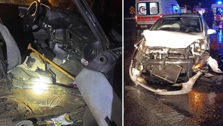 3 aracın birbirine girdiği kazada karı koca öldü! 8 kişi de yaralandı